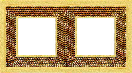 Crystal De Luxe Art  Рамка 2-ная, Real Gold