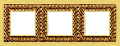 Crystal De Luxe Art  Рамка 3-ная, Real Gold
