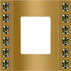 Crystal De Luxe Velvet Рамка 1-ная, Real Gold