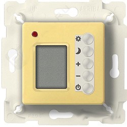 Fede Терморегулятор многофункциональный с LCD монитором,beige + brass front cover bright gold