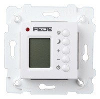 Fede Терморегулятор многофункциональный с LCD монитором и датчиком 4 м, белый