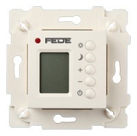 Fede Терморегулятор многофункциональный с LCD монитором и датчиком 4 м, беж.