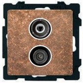 Fede TV-SAT розетка оконечная, rustic copper/черный