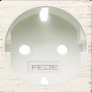 Fede Накладка розетки 2К+З для мех-зма FD16823, White Decape/бел. Новая