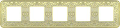 Emporio Рамка 5-ная, Gold White Patina